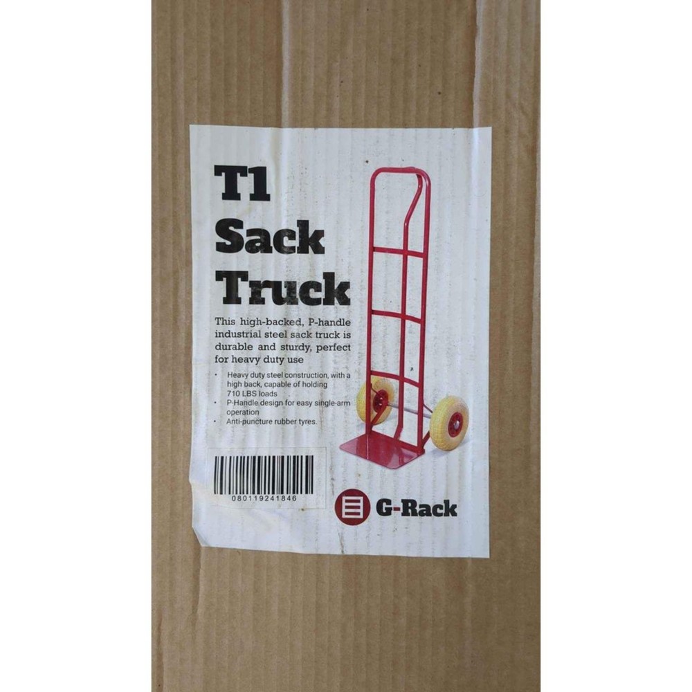 Dolly with Anti Puncture Tires - Heavy Duty P-Handle Steel Design